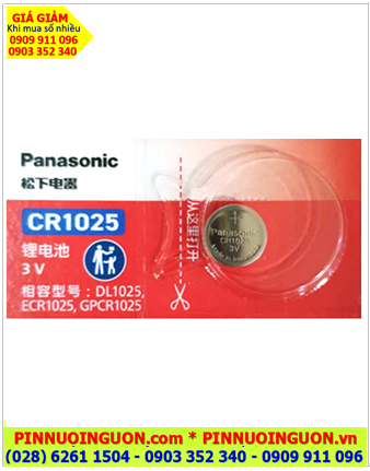 Panasonic CR1025; Pin 3.0v lithium Panasonic CR1025 chính hãng _Made in Indonesia
